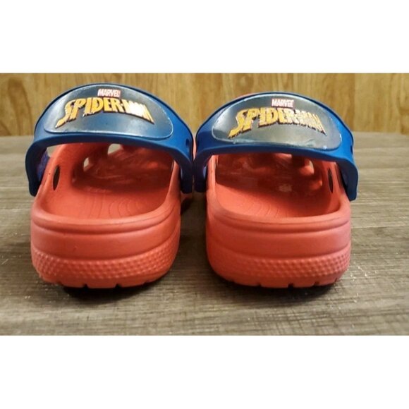 Crocs Red Spider-Man Clog Slip On Shoes Youth Size 12 Red - Picture 4 of 11